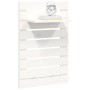 Wandtischregale 2 Stück aus massivem weißem Kiefernholz von vidaXL, Regale und Regale - Ref: Foro24-824769, Preis: 57,00 €, R...