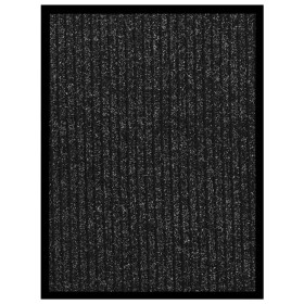 Felpudo de rayas gris antracita 40x60 cm