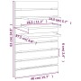 Wandtischregale 2 Stück aus massivem weißem Kiefernholz von vidaXL, Regale und Regale - Ref: Foro24-824764, Preis: 79,80 €, R...