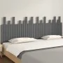 Wandbett-Kopfteil aus massivem Kiefernholz in Grau, 204 x 3 x 80 cm von vidaXL, Kopf- und Fußteile - Ref: Foro24-824780, Prei...
