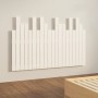 Solid white pine wood wall bed headboard 127.5x3x80 cm by vidaXL, Headboards and footboards - Ref: Foro24-824789, Price: 67,9...
