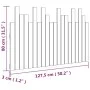 Wandbett-Kopfteil aus massivem weißem Kiefernholz, 127,5 x 3 x 80 cm von vidaXL, Kopf- und Fußteile - Ref: Foro24-824789, Pre...