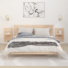 Estantes mesitas de pared 2 uds madera maciza de pino de vidaXL, Estantes y estanterías - Ref: Foro24-824768, Precio: 51,21 €...