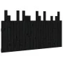 Wandbett-Kopfteil aus schwarzem Kiefernholz, 146,5 x 3 x 80 cm von vidaXL, Kopf- und Fußteile - Ref: Foro24-824797, Preis: 73...