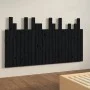 Wandbett-Kopfteil aus schwarzem Kiefernholz, 146,5 x 3 x 80 cm von vidaXL, Kopf- und Fußteile - Ref: Foro24-824797, Preis: 73...