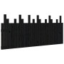 Solid black pine wood wall bed headboard 185x3x80 cm by vidaXL, Headboards and footboards - Ref: Foro24-824817, Price: 113,61...