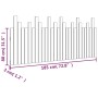 Solid black pine wood wall bed headboard 185x3x80 cm by vidaXL, Headboards and footboards - Ref: Foro24-824817, Price: 113,61...