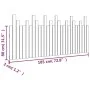 Wandbett-Kopfteil aus massivem schwarzem Kiefernholz, 185 x 3 x 80 cm von vidaXL, Kopf- und Fußteile - Ref: Foro24-824817, Pr...