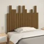 Cabecero cama pared madera maciza pino marrón miel 95,5x3x80 cm de vidaXL, Cabeceros y pies de cama - Ref: Foro24-824786, Pre...