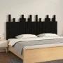 Wandbett-Kopfteil aus massivem schwarzem Kiefernholz, 166 x 3 x 80 cm von vidaXL, Kopf- und Fußteile - Ref: Foro24-824812, Pr...