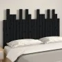 Wandbett-Kopfteil aus schwarzem Kiefernholz, 127,5 x 3 x 80 cm von vidaXL, Kopf- und Fußteile - Ref: Foro24-824792, Preis: 66...