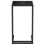 Mesa auxiliar de ordenador vidrio transparente negro 50x35x65cm