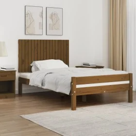 Wandbett-Kopfteil aus massivem Kiefernholz, honigbraun, 108 x 3 x 60 cm von vidaXL, Kopf- und Fußteile - Ref: Foro24-824826, ...