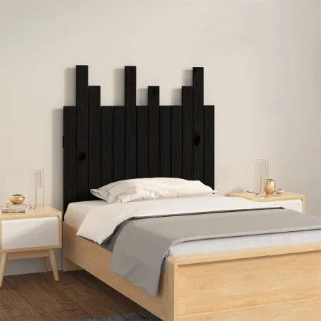 Wandbett-Kopfteil aus schwarzem Kiefernholz, 82,5 x 3 x 80 cm von vidaXL, Kopf- und Fußteile - Ref: Foro24-824807, Preis: 64,...