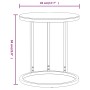 Mesa auxiliar vidrio templado transparente y dorado 45 cm