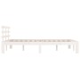 Weißer Massivholzbettrahmen 135x190 cm von vidaXL, Betten und Lattenroste - Ref: Foro24-814730, Preis: 134,87 €, Rabatt: %