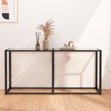 Mesa consola vidrio templado transparente 160x35x75,5 cm en Mesas auxiliares | Comprar online en Foro24
