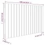 Wandbett-Kopfteil aus massivem Kiefernholz, grau, 108 x 3 x 60 cm von vidaXL, Kopf- und Fußteile - Ref: Foro24-824825, Preis:...