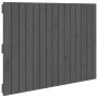 Wandbett-Kopfteil aus massivem Kiefernholz in Grau, 95,5 x 3 x 60 cm von vidaXL, Kopf- und Fußteile - Ref: Foro24-824835, Pre...