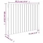 Wandbett-Kopfteil aus massivem Kiefernholz in Grau, 95,5 x 3 x 60 cm von vidaXL, Kopf- und Fußteile - Ref: Foro24-824835, Pre...