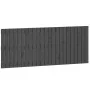 Wandbett-Kopfteil aus massivem Kiefernholz in Grau, 147 x 3 x 60 cm von vidaXL, Kopf- und Fußteile - Ref: Foro24-824845, Prei...