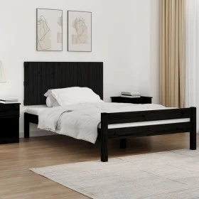 Black pine solid wood wall bed headboard 127.5x3x60 cm by vidaXL, Headboards and footboards - Ref: Foro24-824842, Price: 68,1...