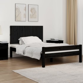 Wandbett-Kopfteil aus schwarzem Kiefernholz, 127,5 x 3 x 60 cm von vidaXL, Kopf- und Fußteile - Ref: Foro24-824842, Preis: 69...