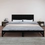Solid black pine wood wall bed headboard 204x3x60 cm by vidaXL, Headboards and footboards - Ref: Foro24-824832, Price: 109,70...