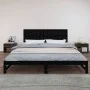 Wandbett-Kopfteil aus massivem schwarzem Kiefernholz, 204 x 3 x 60 cm von vidaXL, Kopf- und Fußteile - Ref: Foro24-824832, Pr...