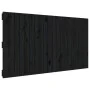 Black pine solid wood wall bed headboard 127.5x3x60 cm by vidaXL, Headboards and footboards - Ref: Foro24-824842, Price: 68,1...