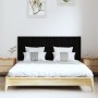 Cabecero de cama de pared madera maciza pino negro 159,5x3x60cm de vidaXL, Cabeceros y pies de cama - Ref: Foro24-824852, Pre...