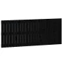 Cabecero de cama de pared madera maciza pino negro 147x3x60 cm de vidaXL, Cabeceros y pies de cama - Ref: Foro24-824847, Prec...