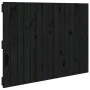 Cabecero de cama de pared madera maciza pino negro 95,5x3x60 cm de vidaXL, Cabeceros y pies de cama - Ref: Foro24-824837, Pre...