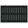 Cabecero de cama de pared madera maciza pino negro 95,5x3x60 cm de vidaXL, Cabeceros y pies de cama - Ref: Foro24-824837, Pre...