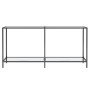 Mesa consola vidrio templado transparente 160x35x75,5 cm