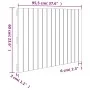Solid white pine wood wall bed headboard 95.5x3x60 cm by vidaXL, Headboards and footboards - Ref: Foro24-824834, Price: 42,06...