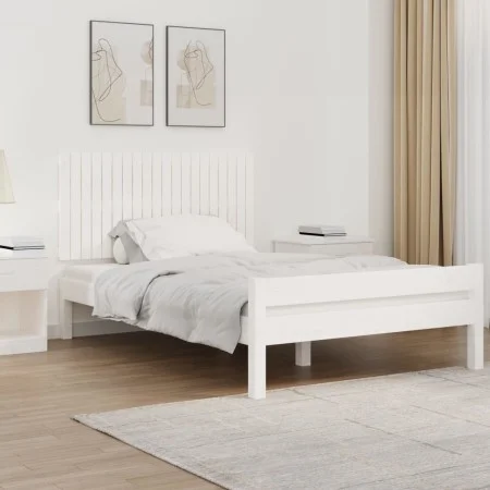 Solid white pine wood wall bed headboard 127.5x3x60 cm by vidaXL, Headboards and footboards - Ref: Foro24-824839, Price: 68,1...