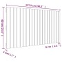 Wandbett-Kopfteil aus massivem weißem Kiefernholz, 127,5 x 3 x 60 cm von vidaXL, Kopf- und Fußteile - Ref: Foro24-824839, Pre...