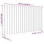 Wandbett-Kopfteil aus massivem Kiefernholz, 127,5 x 3 x 60 cm von vidaXL, Kopf- und Fußteile - Ref: Foro24-824838, Preis: 58,...