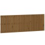 Wandbett-Kopfteil aus massivem Kiefernholz, honigbraun, 166 x 3 x 60 cm von vidaXL, Kopf- und Fußteile - Ref: Foro24-824861, ...