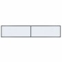 Mesa de consola vidrio templado blanco 180x35x75,5 cm
