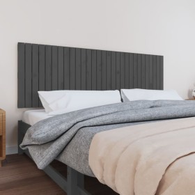 Gray pine solid wood wall bed headboard 185x3x60 cm by vidaXL, Headboards and footboards - Ref: Foro24-824865, Price: 116,66 ...