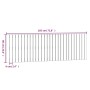 Wandbett-Kopfteil aus massivem Kiefernholz in Grau, 185 x 3 x 60 cm von vidaXL, Kopf- und Fußteile - Ref: Foro24-824865, Prei...
