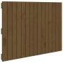 Cabecero cama pared madera maciza pino marrón miel 95,5x3x60 cm de vidaXL, Cabeceros y pies de cama - Ref: Foro24-824836, Pre...