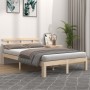 Solid wood bed frame 140x190 cm by vidaXL, Beds and slatted bases - Ref: Foro24-814734, Price: 115,35 €, Discount: %