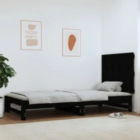 Wandbett-Kopfteil aus schwarzem Kiefernholz, 82,5 x 3 x 60 cm von vidaXL, Kopf- und Fußteile - Ref: Foro24-824857, Preis: 38,...