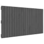 Wandbett-Kopfteil aus massivem Kiefernholz in Grau, 127,5 x 3 x 60 cm von vidaXL, Kopf- und Fußteile - Ref: Foro24-824840, Pr...