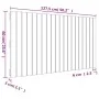 Cabecero de cama de pared madera maciza pino gris 127,5x3x60 cm de vidaXL, Cabeceros y pies de cama - Ref: Foro24-824840, Pre...