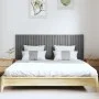 Wandbett-Kopfteil aus massivem Kiefernholz in Grau, 166 x 3 x 60 cm von vidaXL, Kopf- und Fußteile - Ref: Foro24-824860, Prei...