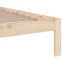 Solid wood bed frame 140x190 cm by vidaXL, Beds and slatted bases - Ref: Foro24-814734, Price: 115,35 €, Discount: %